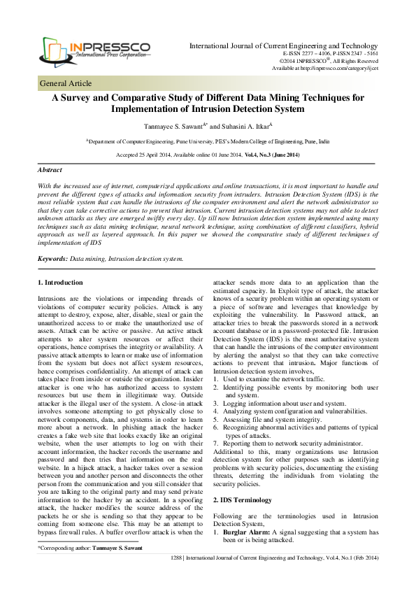 (PDF) A Survey and Comparative Study of Different Data Mining ...