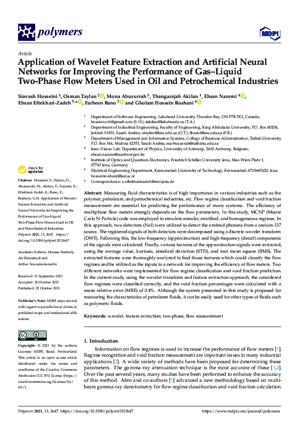 (PDF) Application of Wavelet Feature Extraction and Artificial Neural ...
