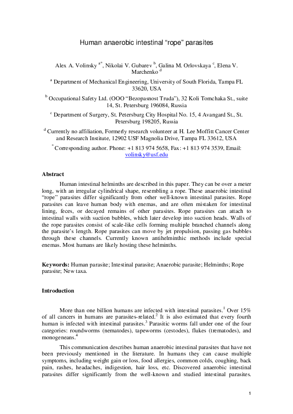 (PDF) Human anaerobic intestinal 