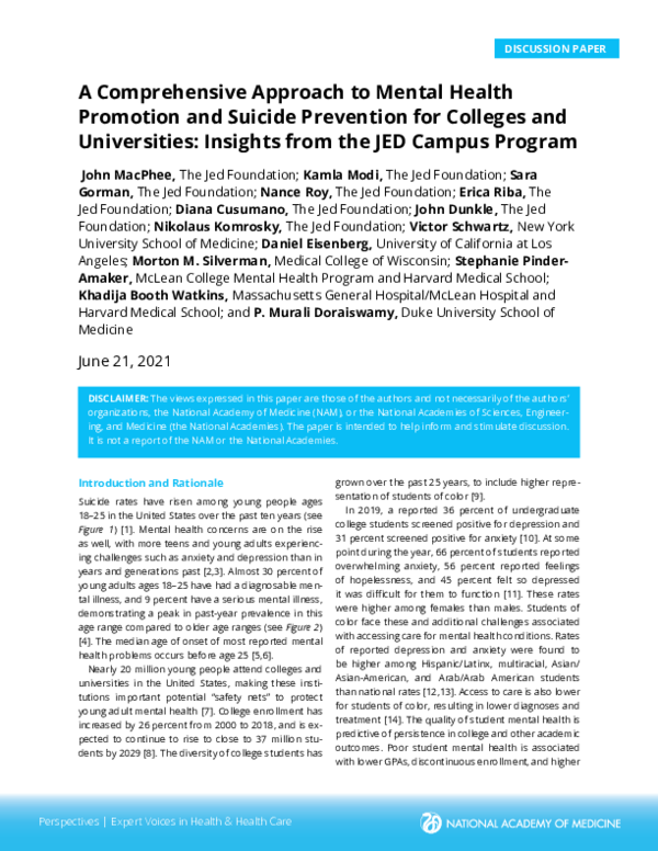 (PDF) A Comprehensive Approach to Mental Health Promotion and Suicide ...