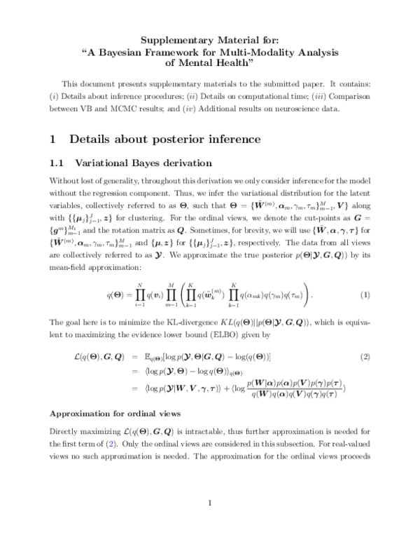 (PDF) A Bayesian Framework for MultiModality Analysis of Mental Health