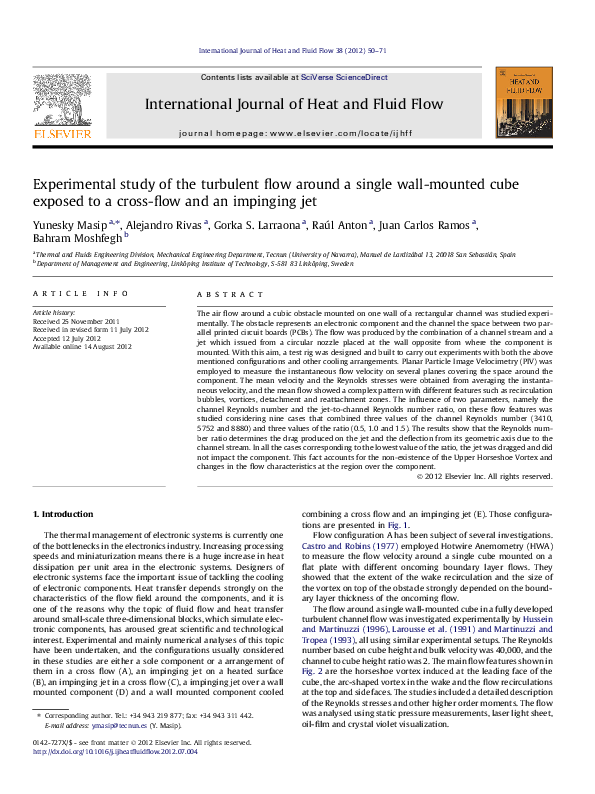 (PDF) Experimental study of the turbulent flow around a single wall ...