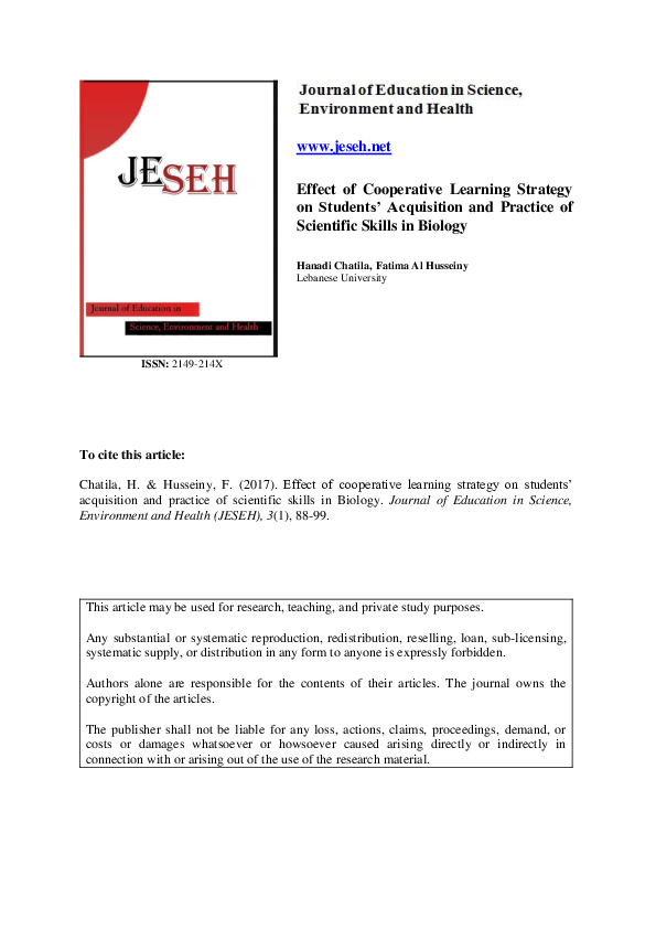 (PDF) Effect of Cooperative Learning Strategy on Students' Acquisition ...