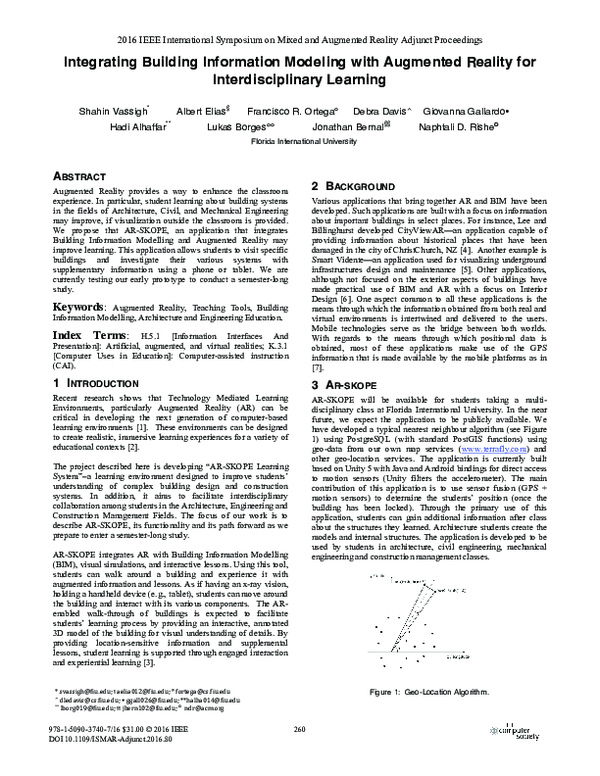 (PDF) Integrating Building Information Modeling with Augmented Reality ...