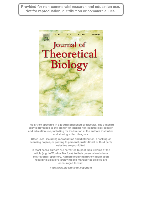 (PDF) Journal of Theoretical Biology