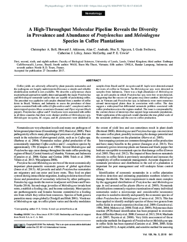 (PDF) A high throughput molecular pipeline reveals the diversity in ...