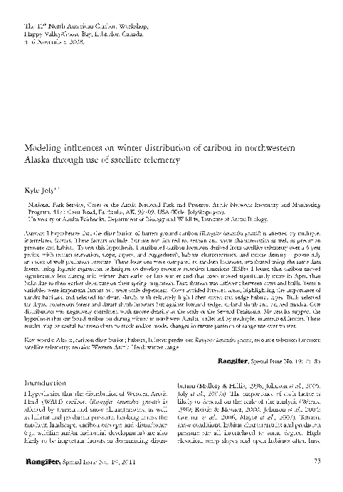 (PDF) The 12th North American Caribou Workshop