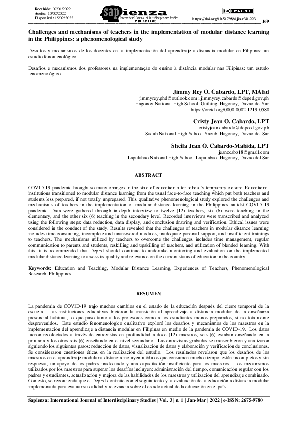 (PDF) Challenges and mechanisms of teachers in the implementation of ...