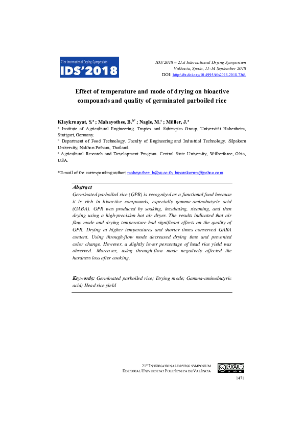 (PDF) Effect of temperature and mode of drying on bioactive compounds ...