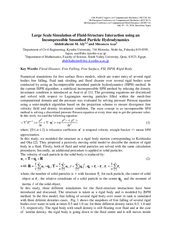 (PDF) Large scale simulation of fluid-structure interaction using an ...
