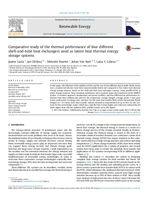 (PDF) Comparative study of the thermal performance of four different ...
