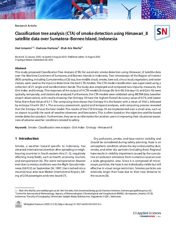 (PDF) Classification tree analysis (CTA) of smoke detection using ...