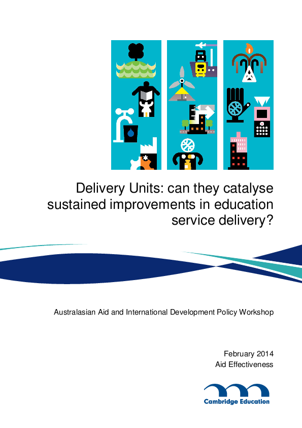 (PDF) Delivery Units: can they catalyse sustained improvements in ...