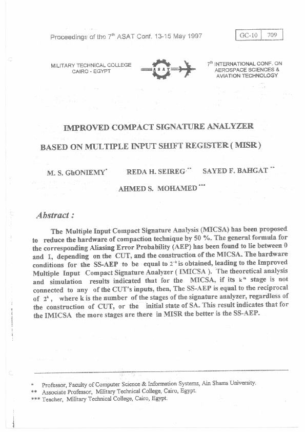 (PDF) Improved Compact Signature Analyzer Based on Multiple Input Shift ...