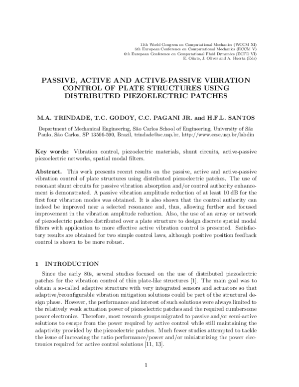 (PDF) Passive, Active and Active-Passive Vibration Control of Plate ...
