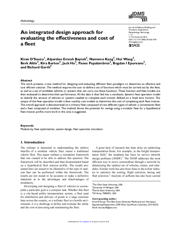 (PDF) An integrated design approach for evaluating the effectiveness ...