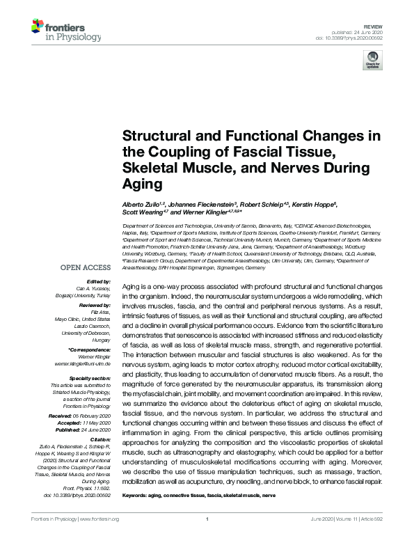 (PDF) Structural and Functional Changes in the Coupling of Fascial ...