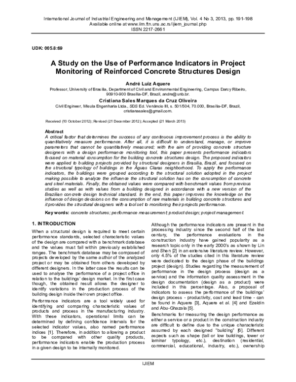 (PDF) A Study on the Use of Performance Indicators in Project ...