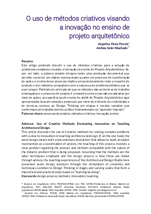(PDF) Use of Creative Methods Envisioning Innovation on Teaching ...