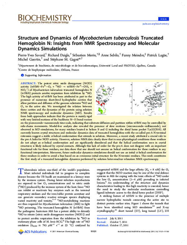 (PDF) Structure and Dynamics of Mycobacterium tuberculosis Truncated ...