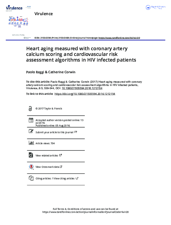 (PDF) Heart aging measured with coronary artery calcium scoring and ...