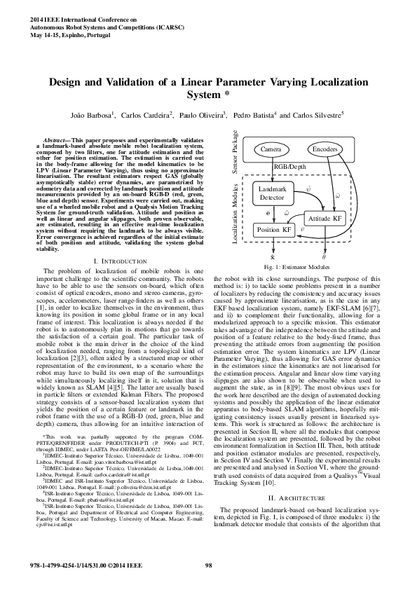(PDF) Design and validation of a linear parameter varying localization ...