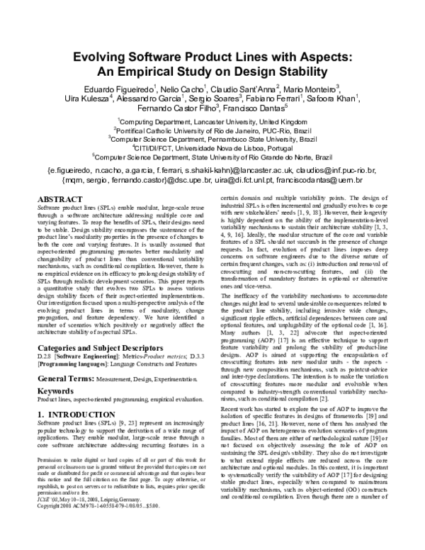(PDF) Evolving software product lines with aspects