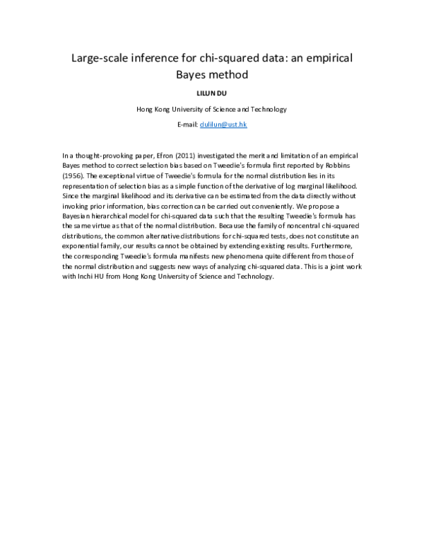 (PDF) Large-scale inference for chi-squared data: an empirical Bayes method