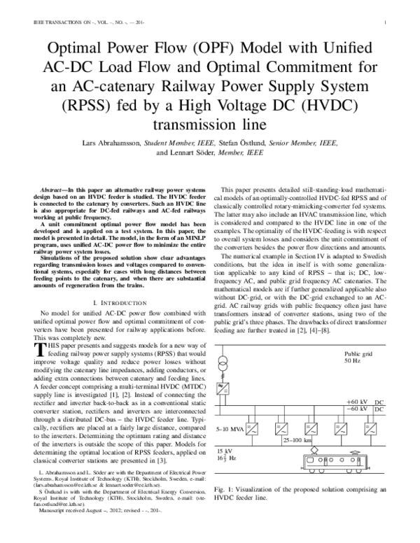 (PDF) Optimal PowerFlow (OPF) Model with Unified AC-DC Load Flow and ...