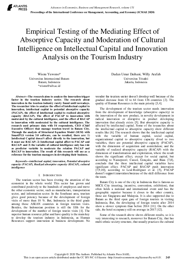 (PDF) Empirical Testing of the Mediating Effect of Absorptive Capacity ...