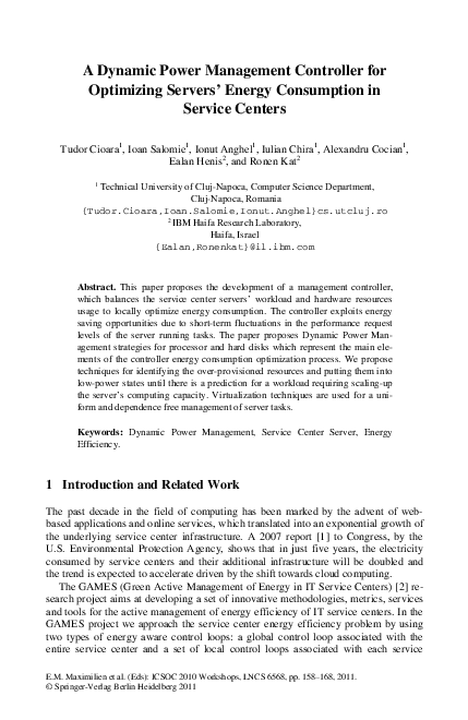 (PDF) A Dynamic Power Management Controller for Optimizing Servers ...