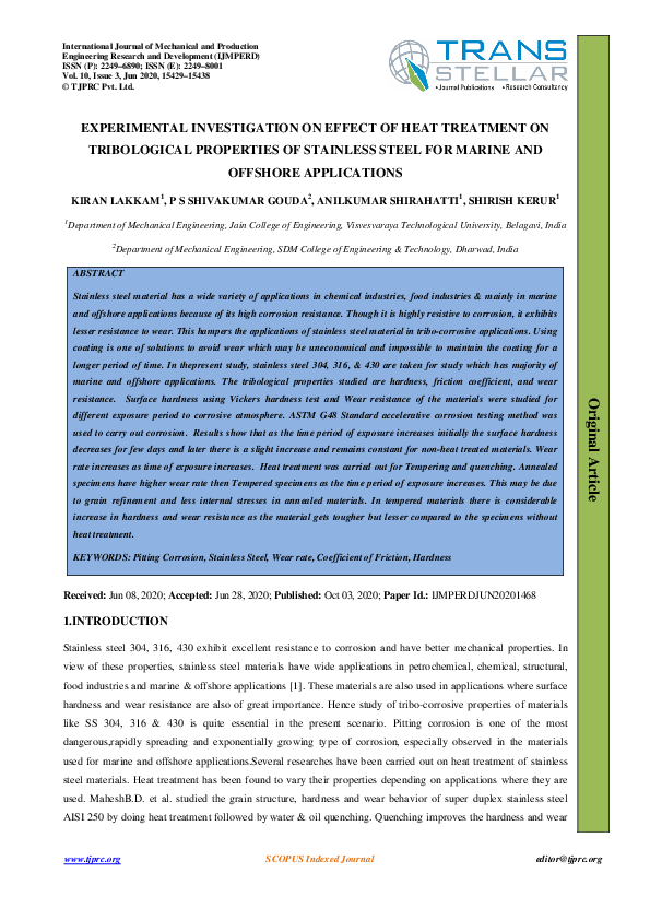 (PDF) Experimental Investigation on Effect of Heat Treatment on ...