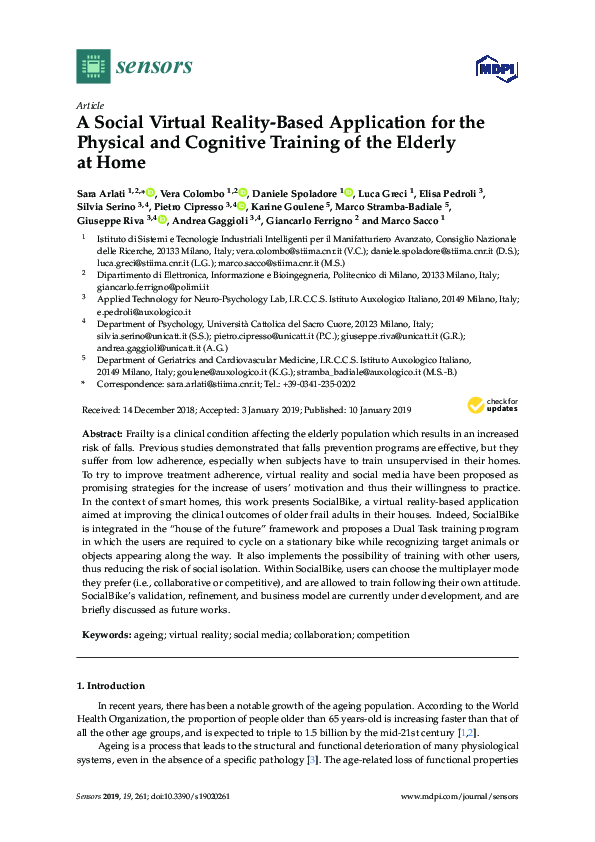 (PDF) A Social Virtual Reality-Based Application for the Physical and ...