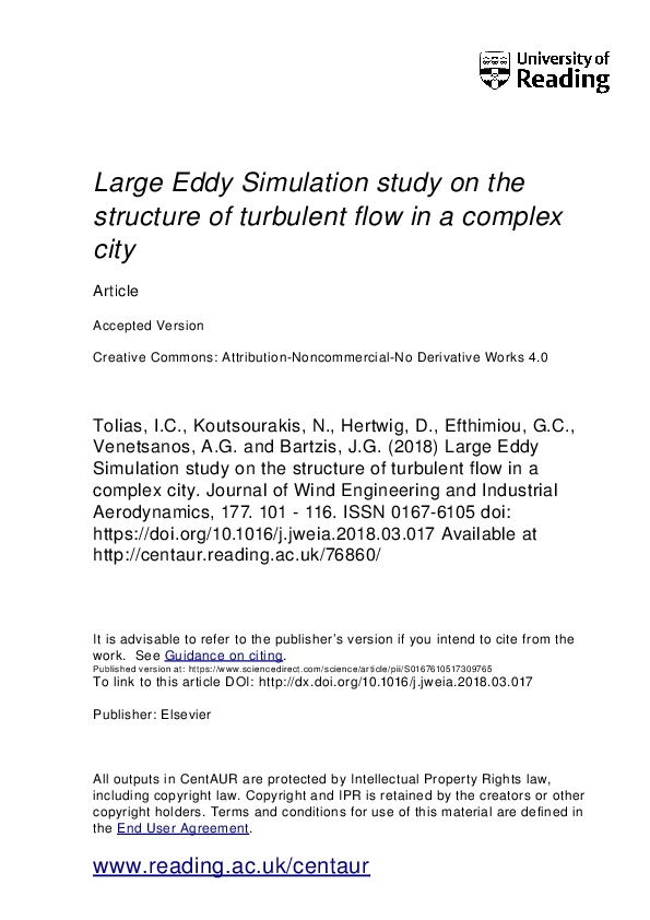(PDF) Large Eddy Simulation study on the structure of turbulent flow in ...