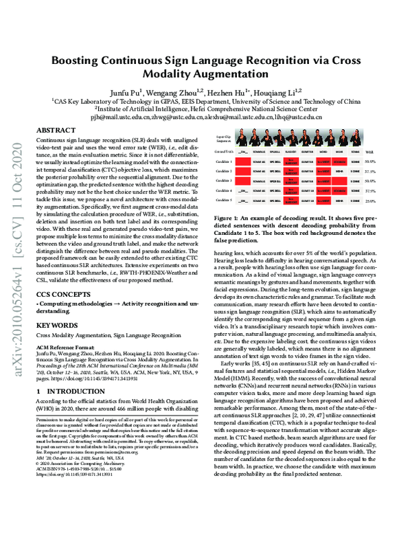 (PDF) Boosting Continuous Sign Language Recognition via Cross Modality ...
