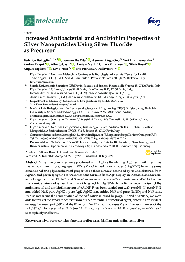 (PDF) Increased Antibacterial and Antibiofilm Properties of Silver ...