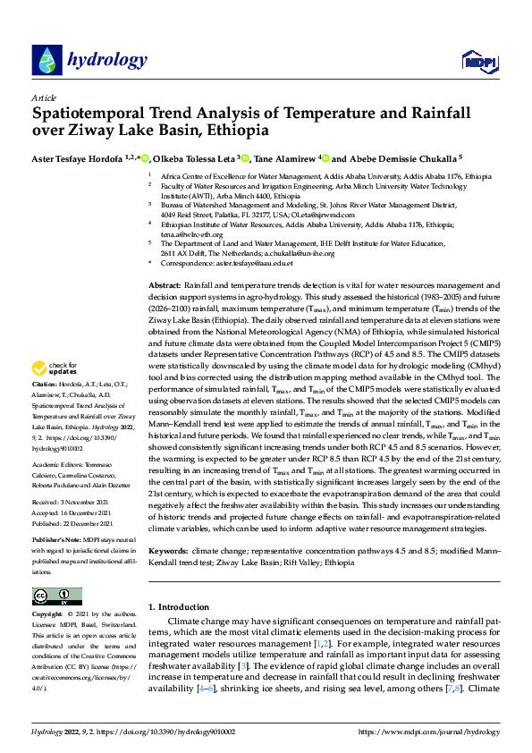 (PDF) Spatiotemporal Trend Analysis of Temperature and Rainfall over ...
