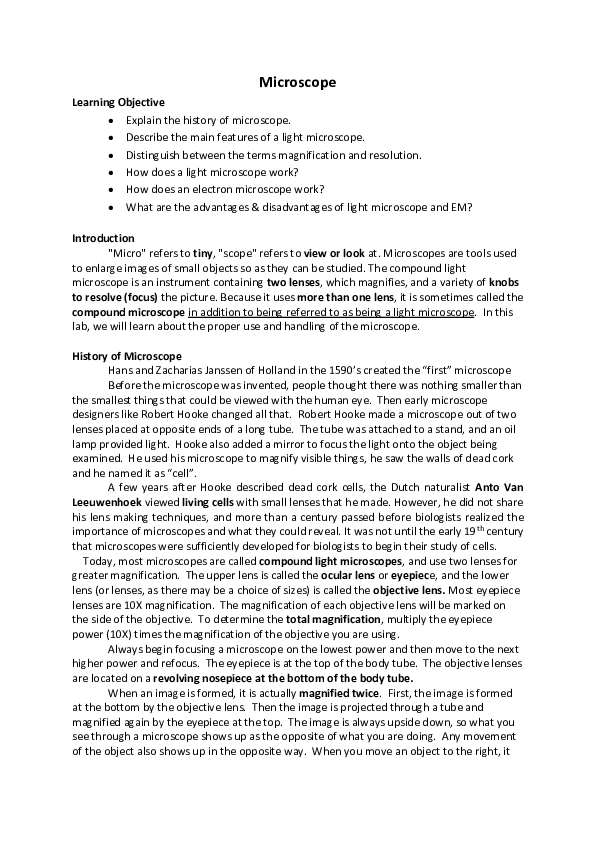(PDF) Microscope_Notes.pdf pazzo elias Academia.edu