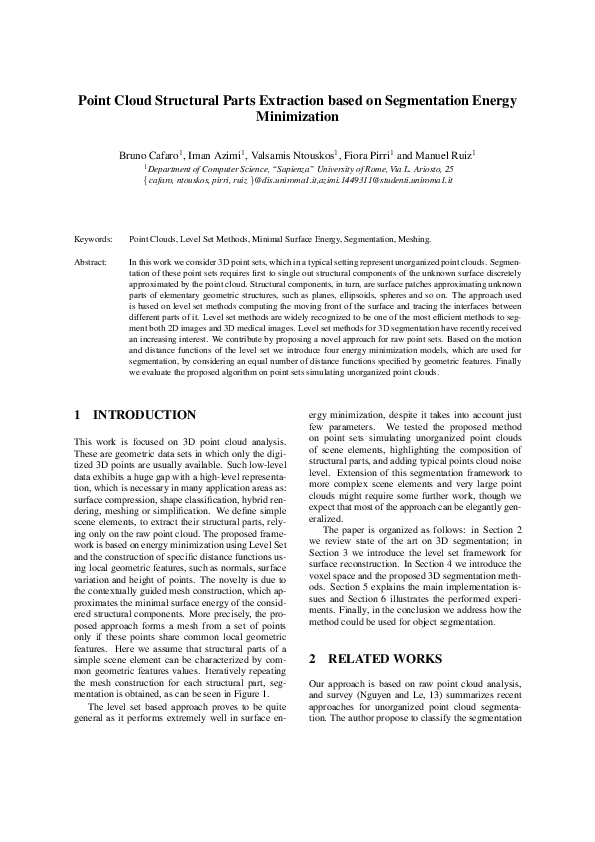 (PDF) Point Cloud Structural Parts Extraction based on Segmentation ...