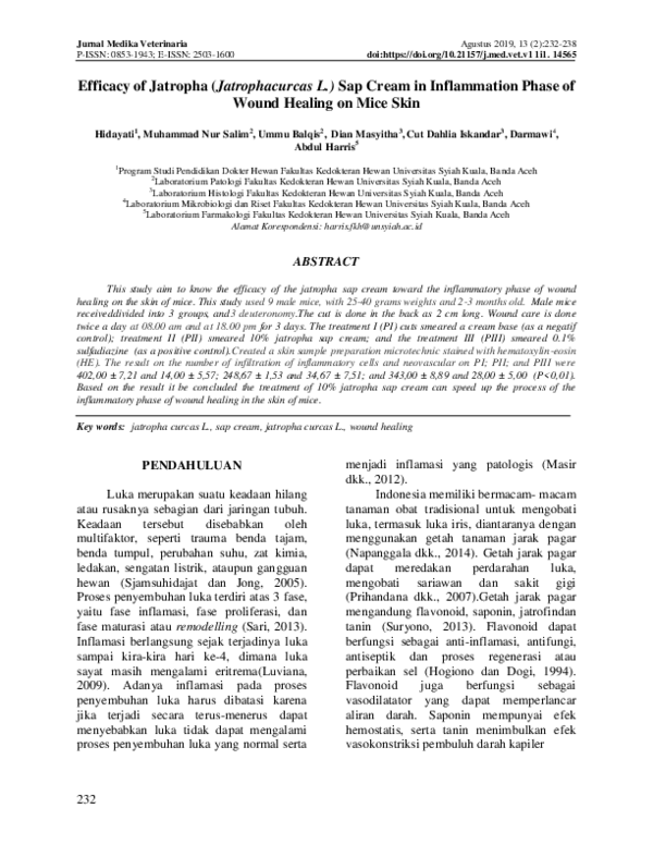 (PDF) 33. Efficacy of Jatropha(Jatrophacurcas L.) Sap Cream in ...