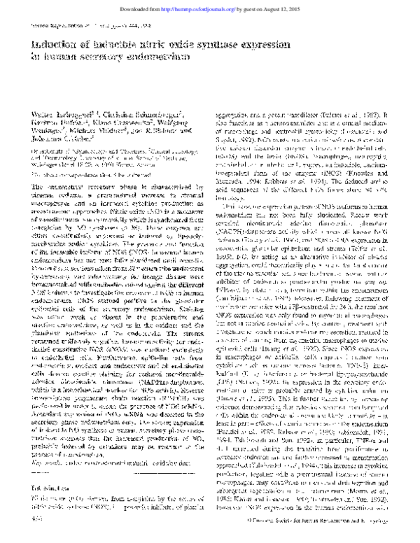 (PDF) Induction of inducible nitric oxide synthase expression by ...
