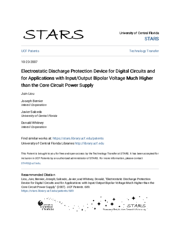 (PDF) Electrostatic Discharge Protection Device for Digital Circuits ...