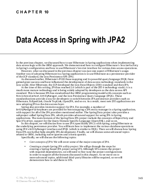 (PDF) Data Access in Spring with JPA2