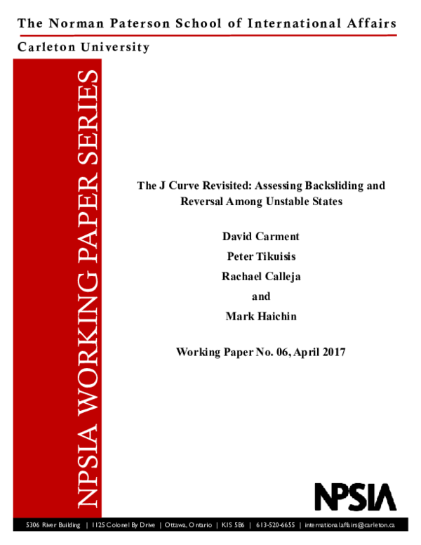 (PDF) The J Curve Revisited: Assessing Backsliding and Reversal Among ...