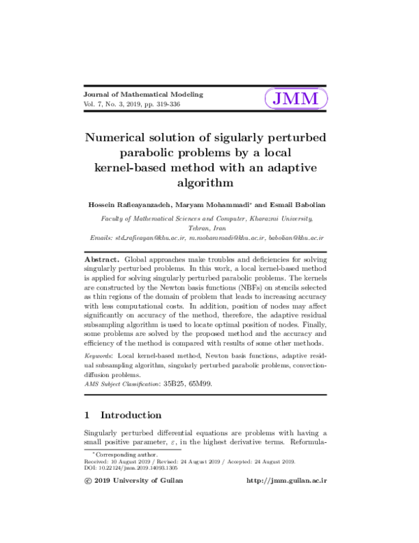 (PDF) Numerical solution of sigularly perturbed parabolic problems by a ...