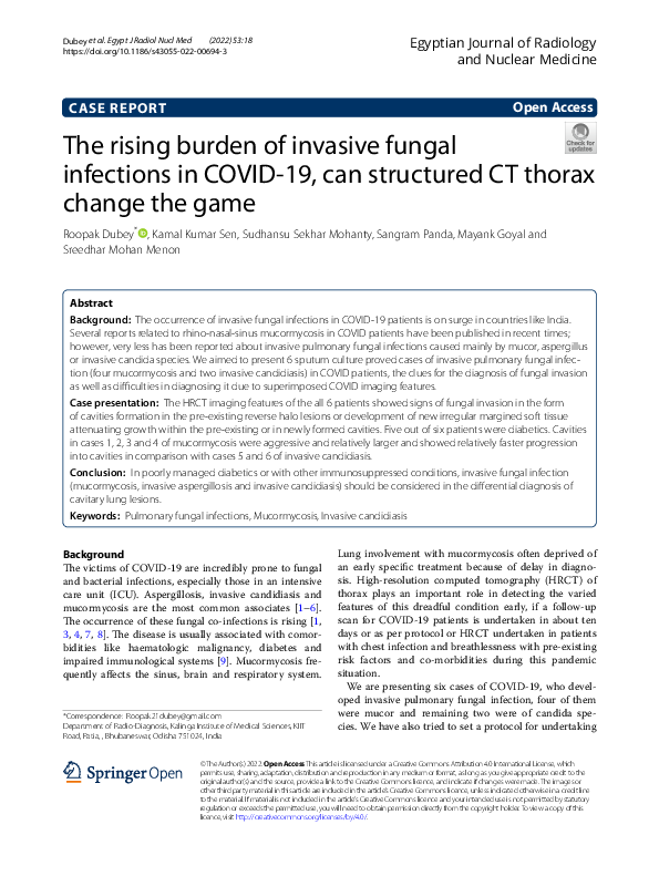 (PDF) The rising burden of invasive fungal infections in COVID-19, can ...