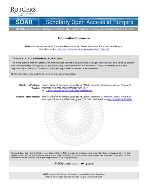 (PDF) Information Commons
