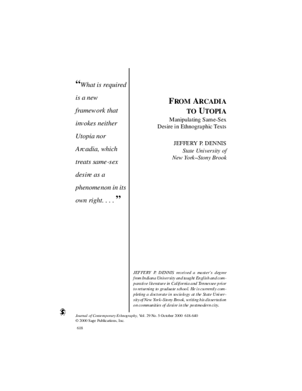 (PDF) From Arcadia To Utopia: Manipulating Same-Sex Desire in ...
