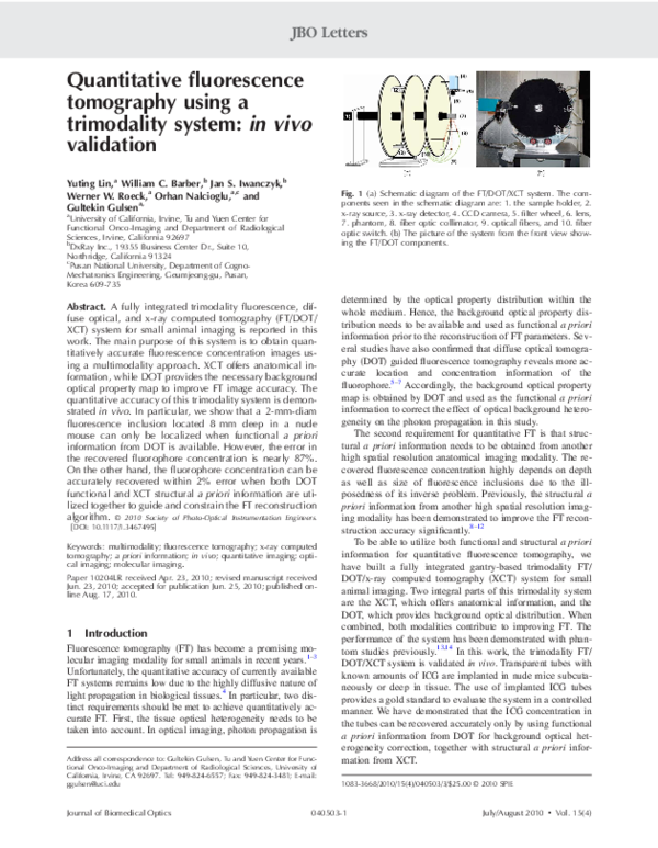 (PDF) Quantitative Fluorescence Tomography Using a Trimodality System ...