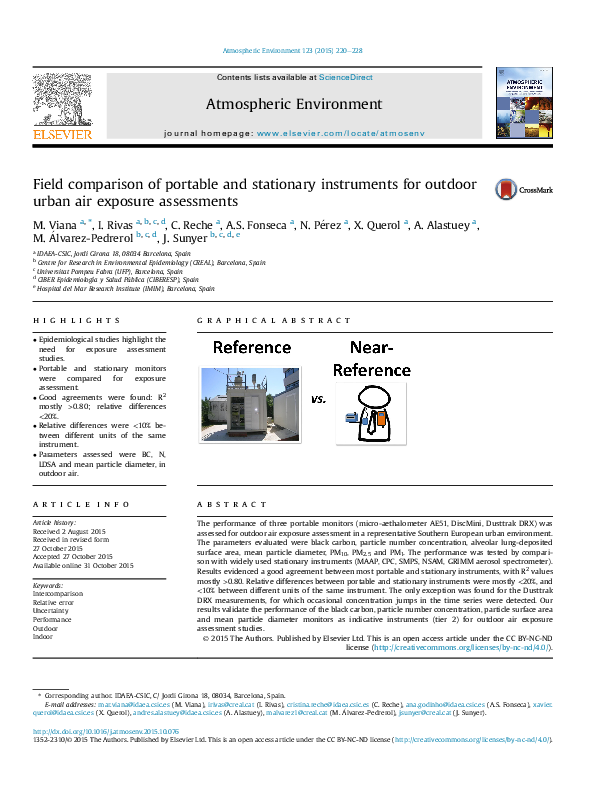 (PDF) Field comparison of portable and stationary instruments for ...